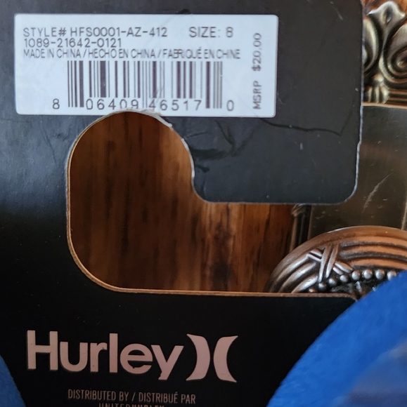 New Blue Men's Hurley Sandals - Picture 4 of 5